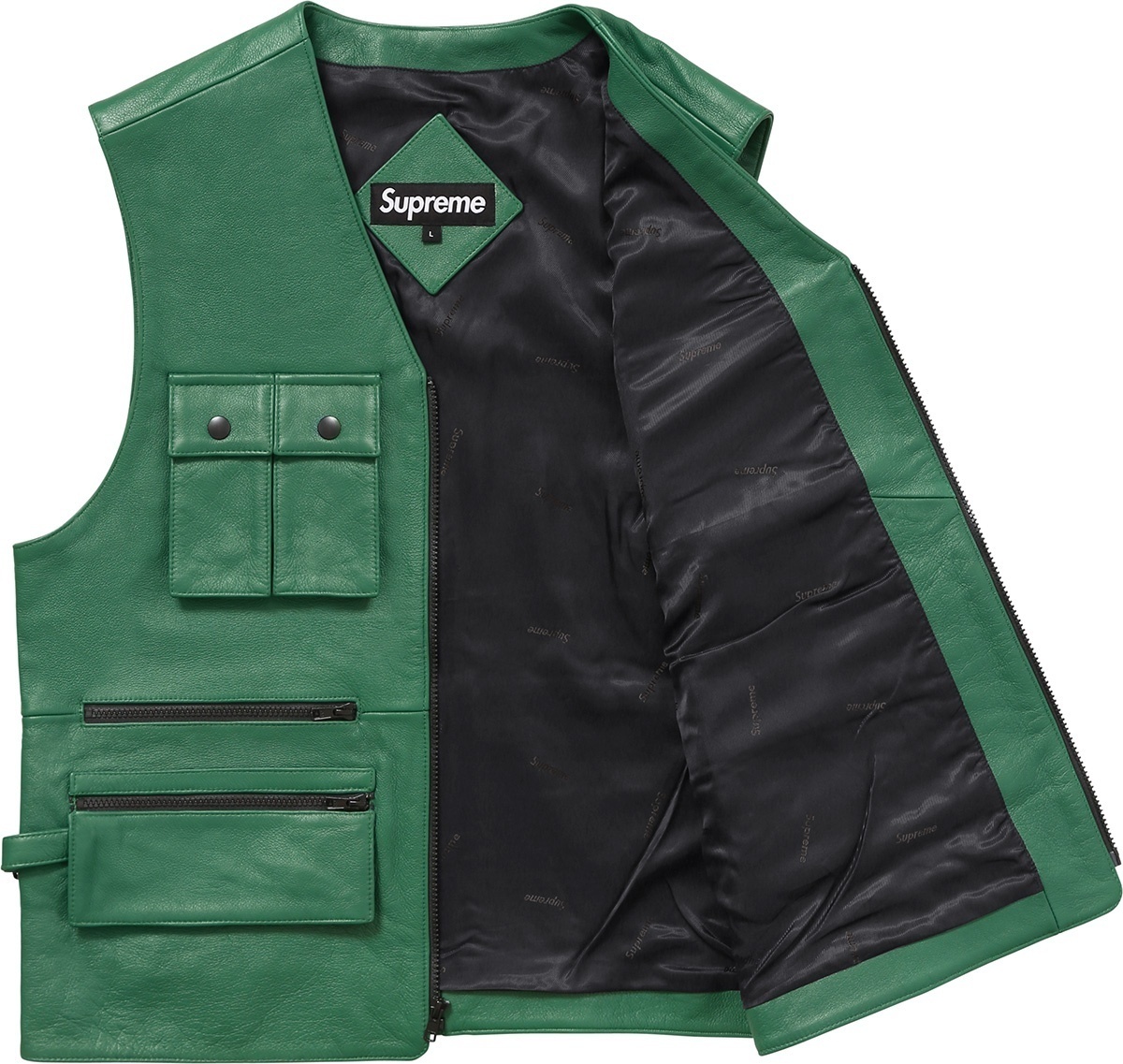 Leather Utility Vest view 3